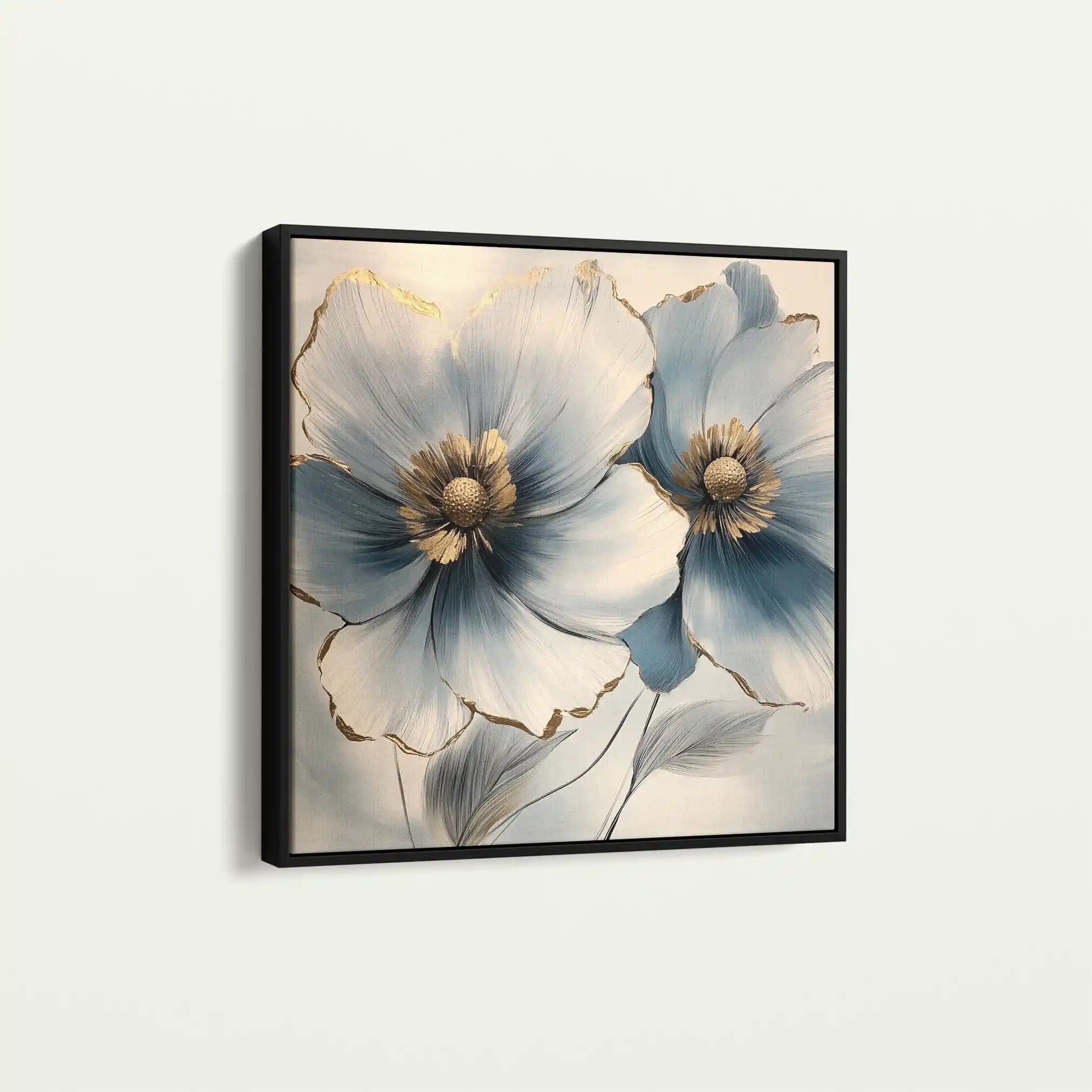 Floral 1394 Canvas Art 60 x 60 cm / Black