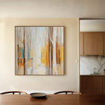 Abstract 1395 Canvas Art 16" x 16" / 40 x 40 cm / Black