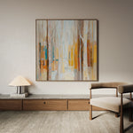 Abstract 1395 Canvas Art 16" x 16" / 40 x 40 cm / Black
