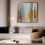 Abstract 1395 Canvas Art 16" x 16" / 40 x 40 cm / Black