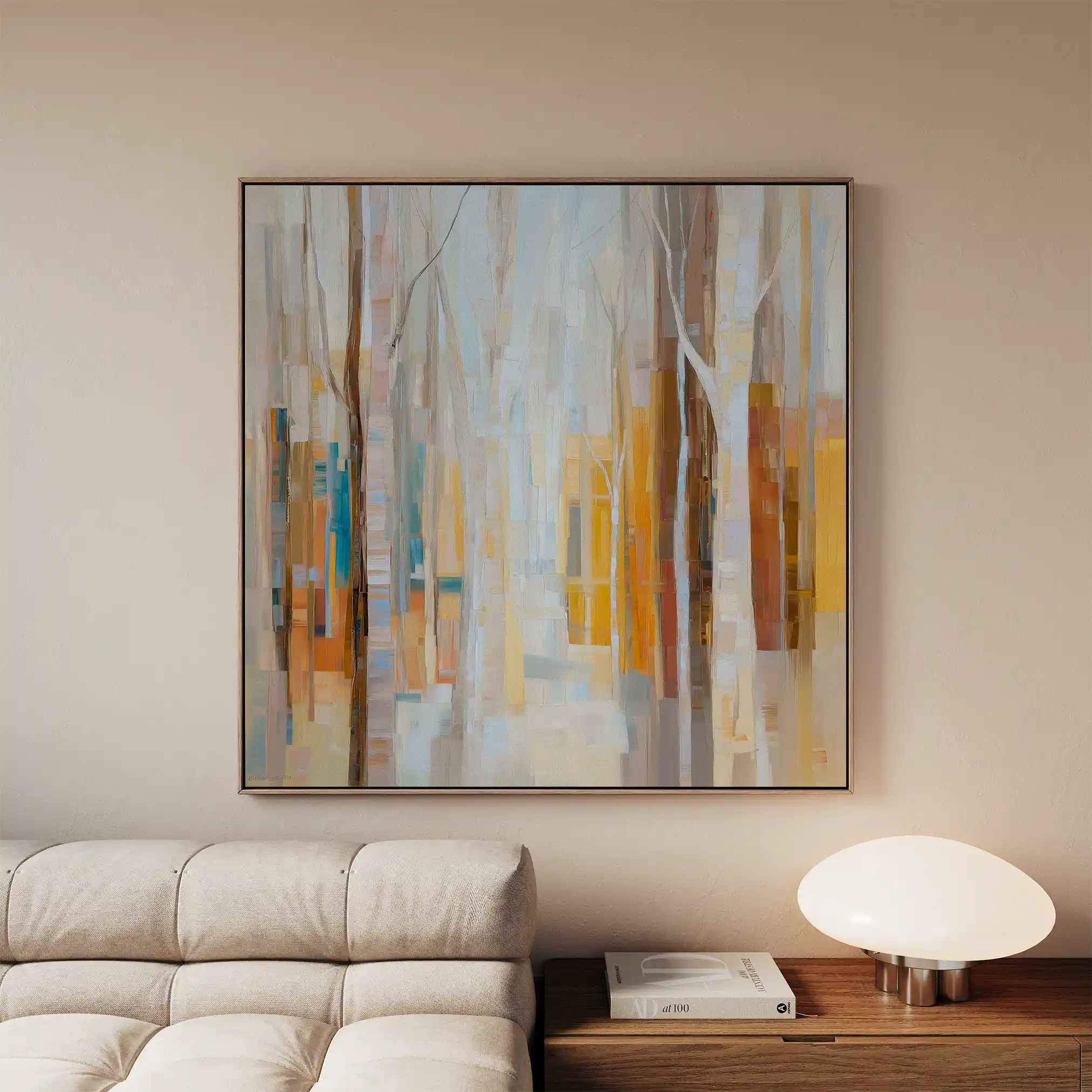 Abstract 1395 Canvas Art 60 x 60 cm / Black