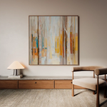 Abstract 1395 Canvas Art 60 x 60 cm / Black
