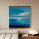 Abstract 1396 Canvas Art 16" x 16" / 40 x 40 cm / Black