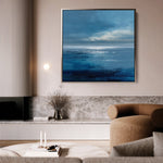 Abstract 1396 Canvas Art 16" x 16" / 40 x 40 cm / Black