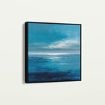 Abstract 1396 Canvas Art 16" x 16" / 40 x 40 cm / Black