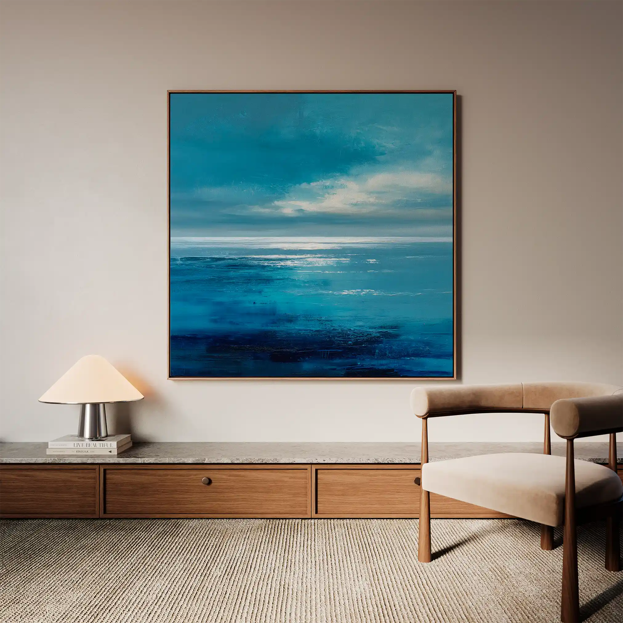 Abstract 1396 Canvas Art 60 x 60 cm / Black