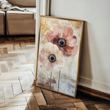 Floral 1396 Canvas Art 18" x 24" / 45 x 60 cm / Black