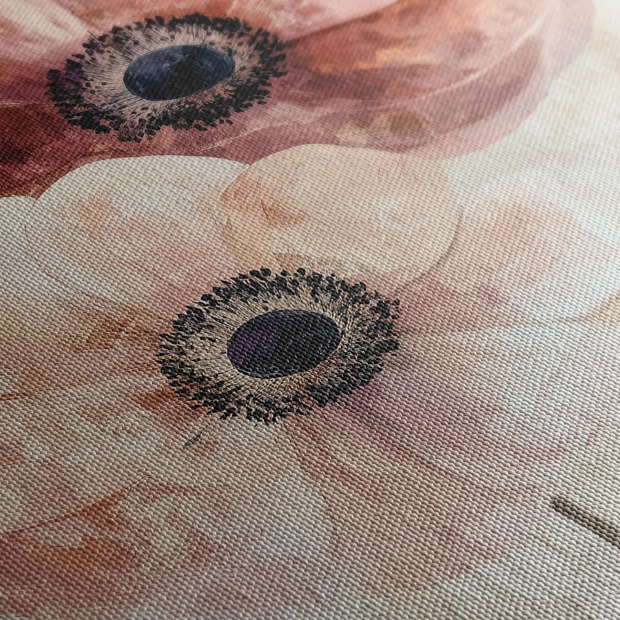Floral 1396 Canvas Art 18" x 24" / 45 x 60 cm / Black