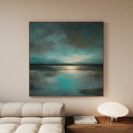 Abstract 1397 Canvas Art 16" x 16" / 40 x 40 cm / Black