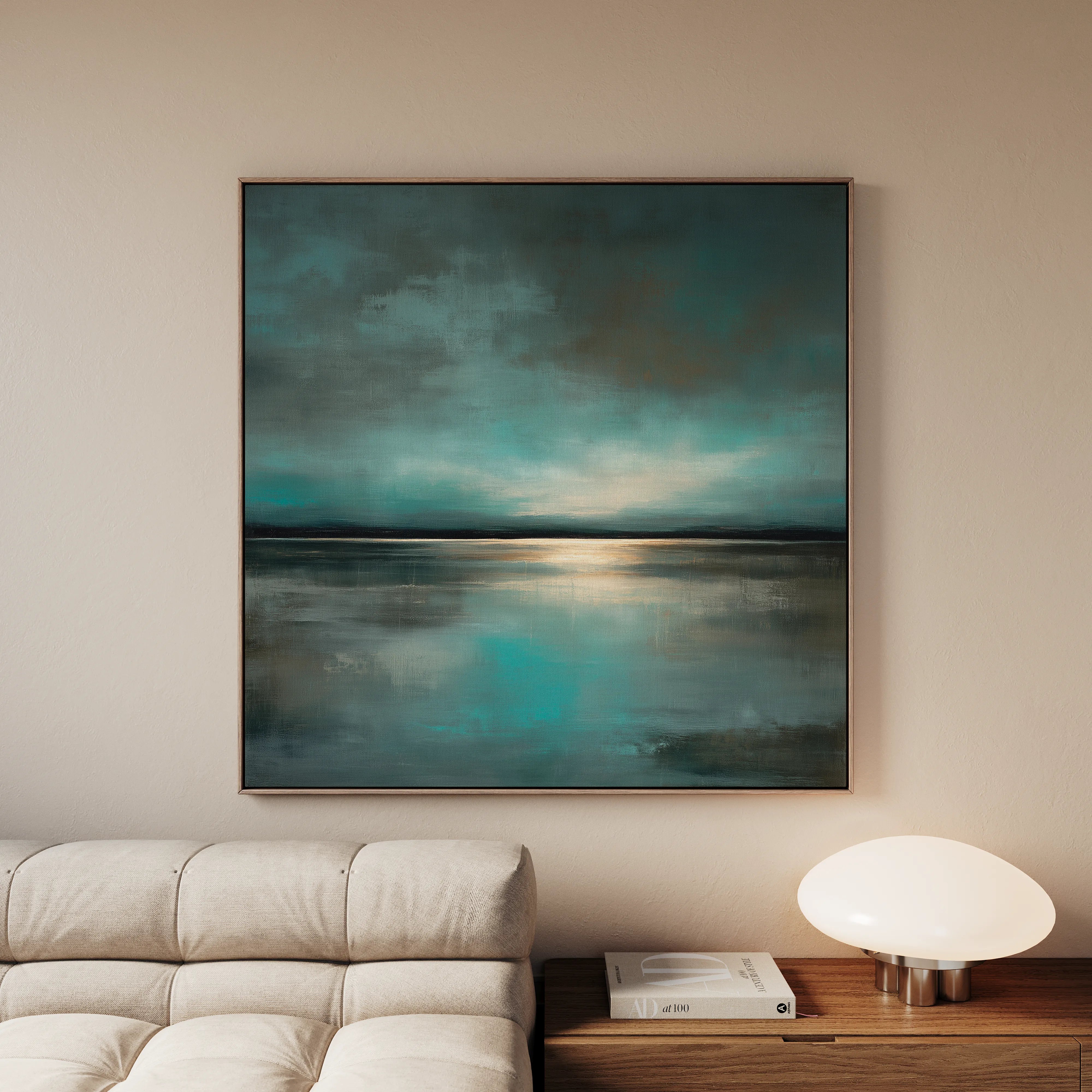 Abstract 1397 Canvas Art 16" x 16" / 40 x 40 cm / Black
