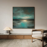 Abstract 1397 Canvas Art 16" x 16" / 40 x 40 cm / Black