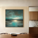 Abstract 1397 Canvas Art 16" x 16" / 40 x 40 cm / Black