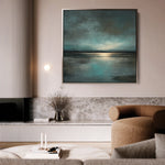 Abstract 1397 Canvas Art 16" x 16" / 40 x 40 cm / Black