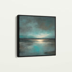 Abstract 1397 Canvas Art 16" x 16" / 40 x 40 cm / Black