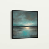 Abstract 1397 Canvas Art 16" x 16" / 40 x 40 cm / Black