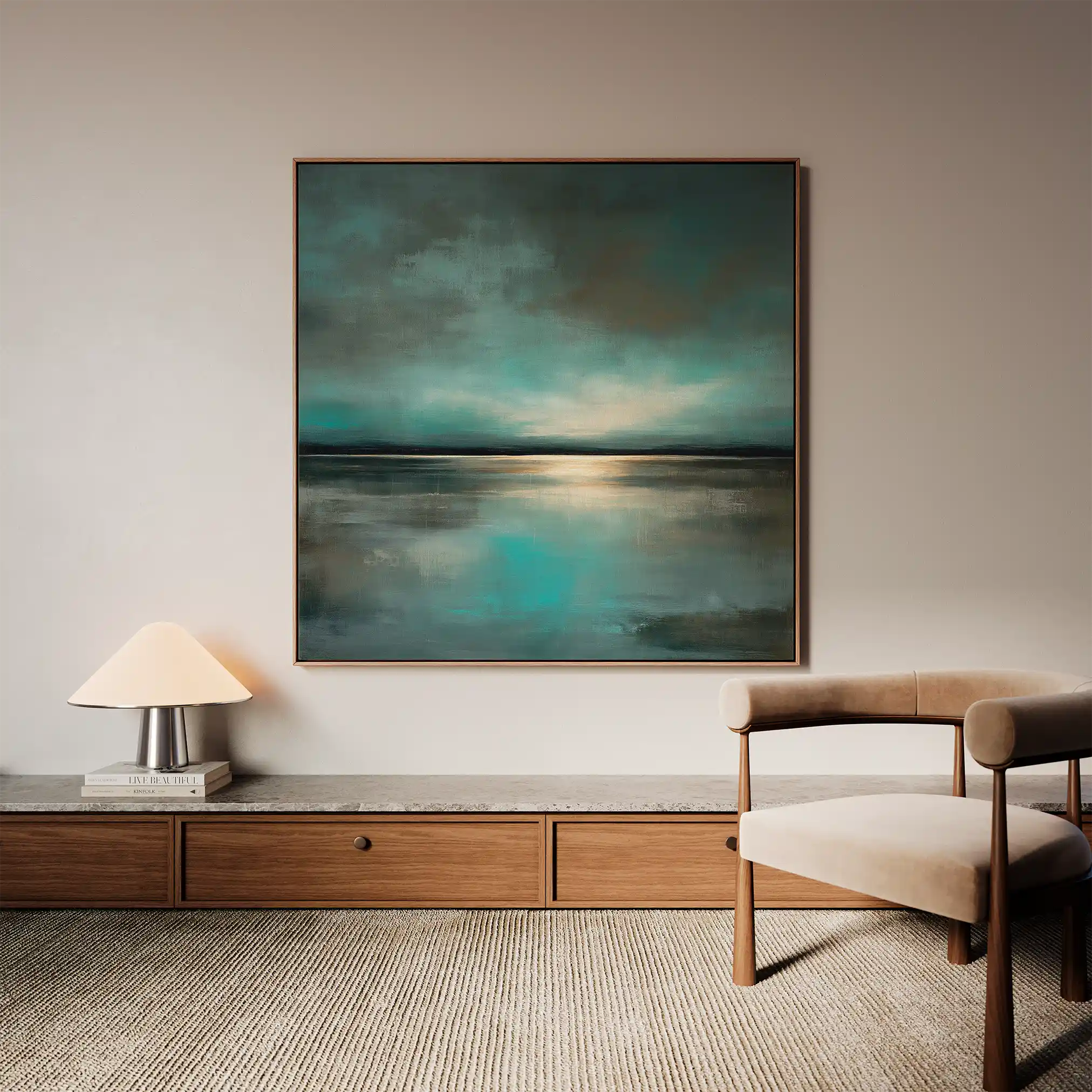 Abstract 1397 Canvas Art 60 x 60 cm / Black