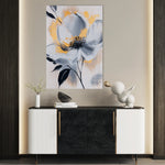 Floral 1397 Canvas Art 18" x 24" / 45 x 60 cm / Black