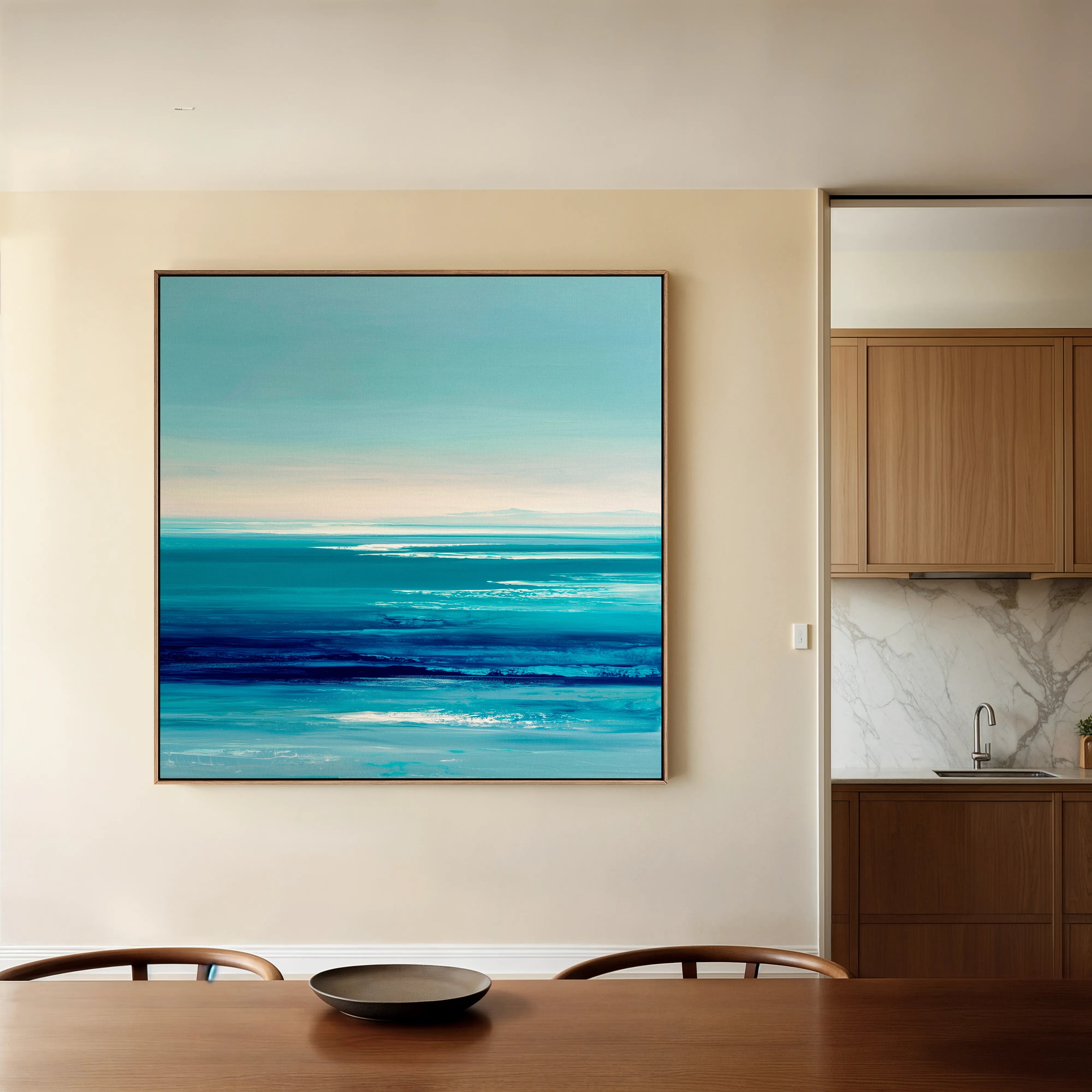 Abstract 1398 Canvas Art 16" x 16" / 40 x 40 cm / Black