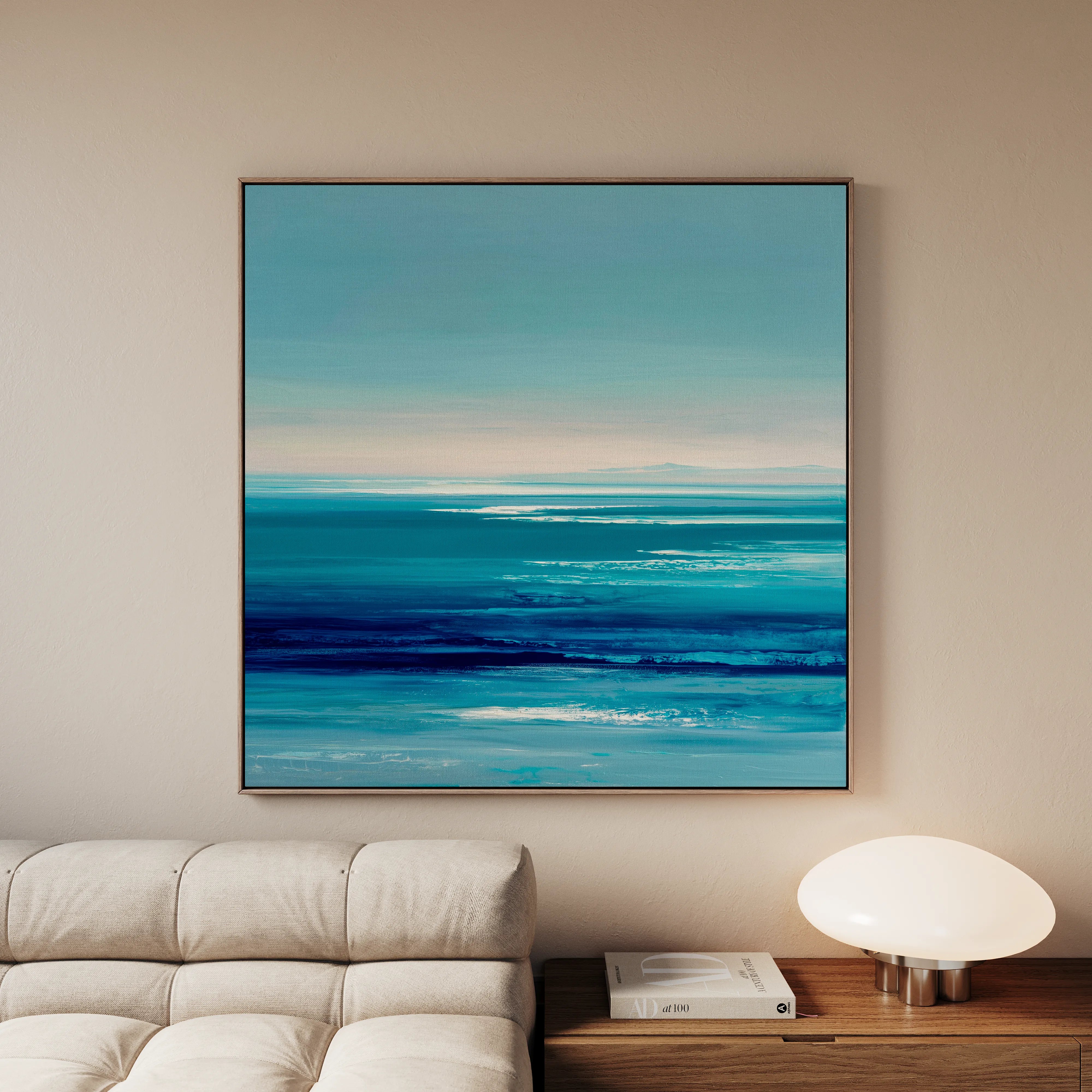 Abstract 1398 Canvas Art 16" x 16" / 40 x 40 cm / Black
