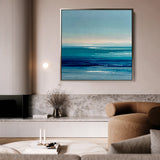 Abstract 1398 Canvas Art 16" x 16" / 40 x 40 cm / Black