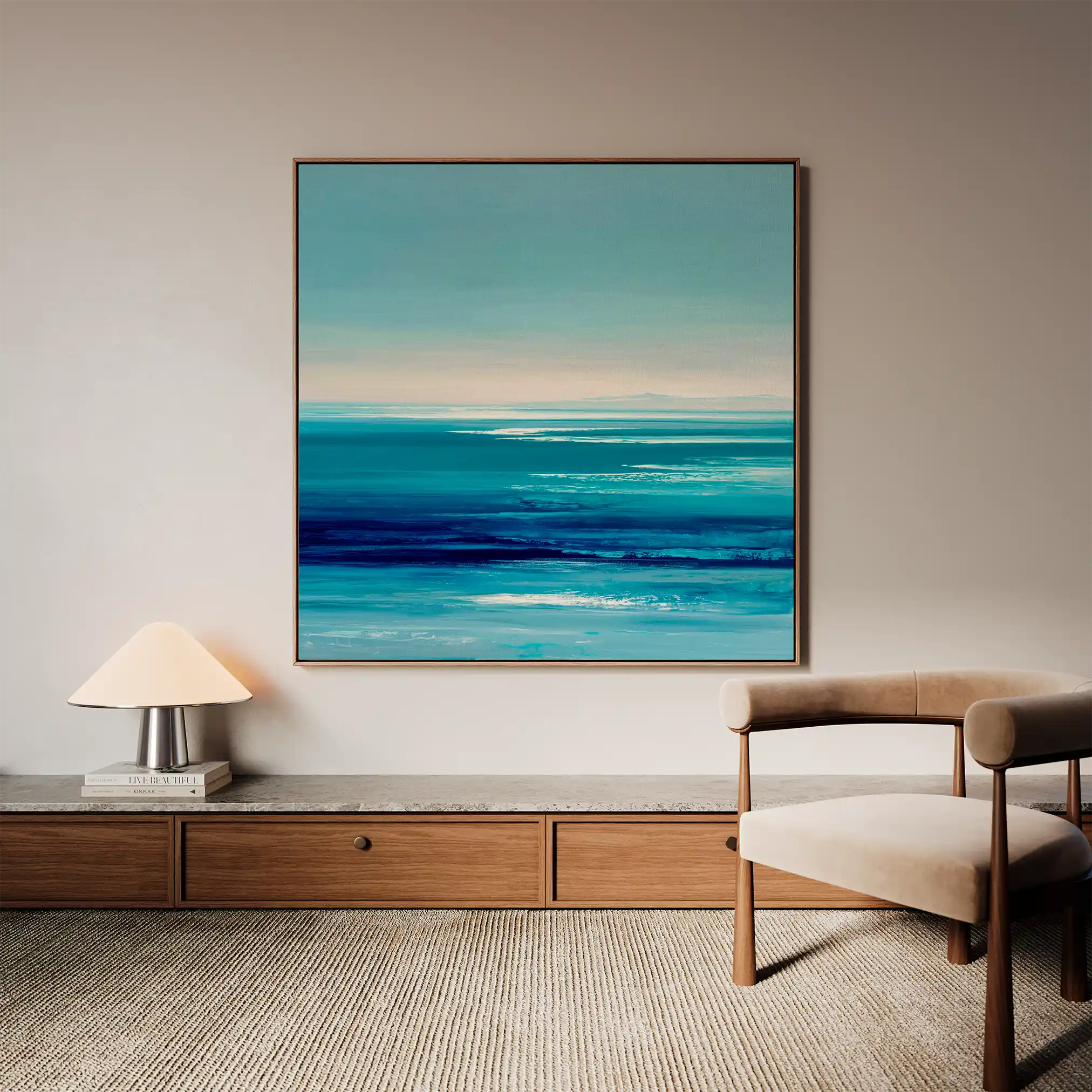Abstract 1398 Canvas Art 60 x 60 cm / Black