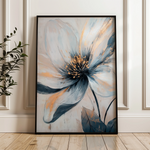Floral 1398 Canvas Art 18" x 24" / 45 x 60 cm / Black