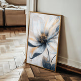 Floral 1398 Canvas Art 18" x 24" / 45 x 60 cm / Black