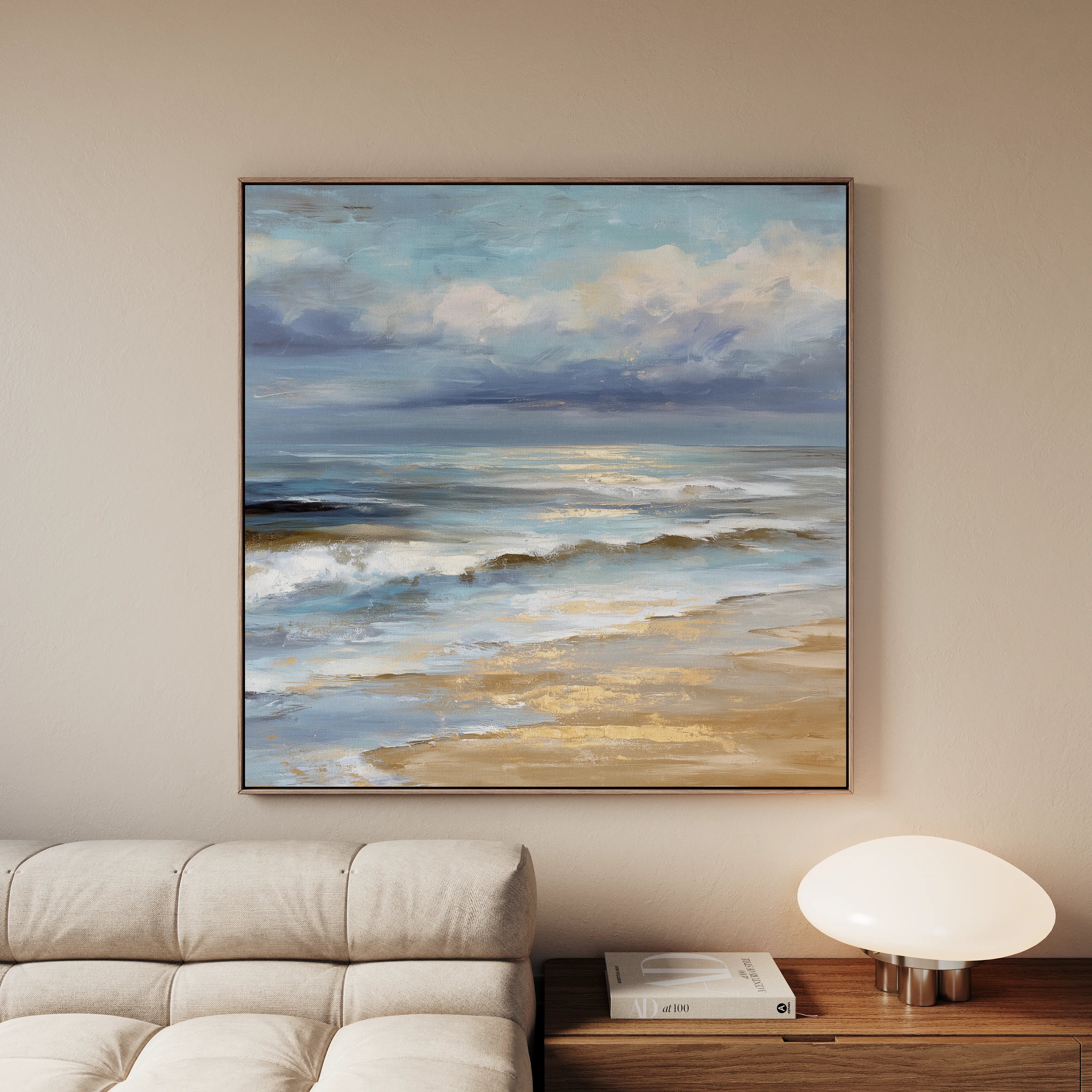 Abstract 1399 Canvas Art 16" x 16" / 40 x 40 cm / Black