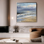 Abstract 1399 Canvas Art 16" x 16" / 40 x 40 cm / Black