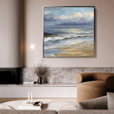 Abstract 1399 Canvas Art 16" x 16" / 40 x 40 cm / Black