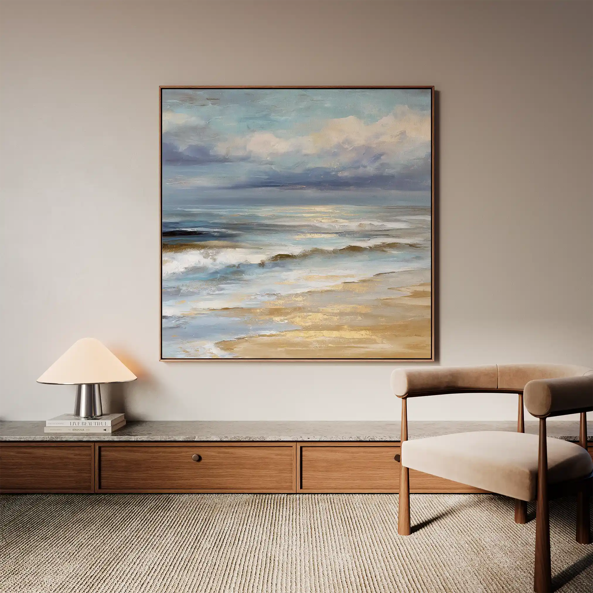 Abstract 1399 Canvas Art 60 x 60 cm / Black