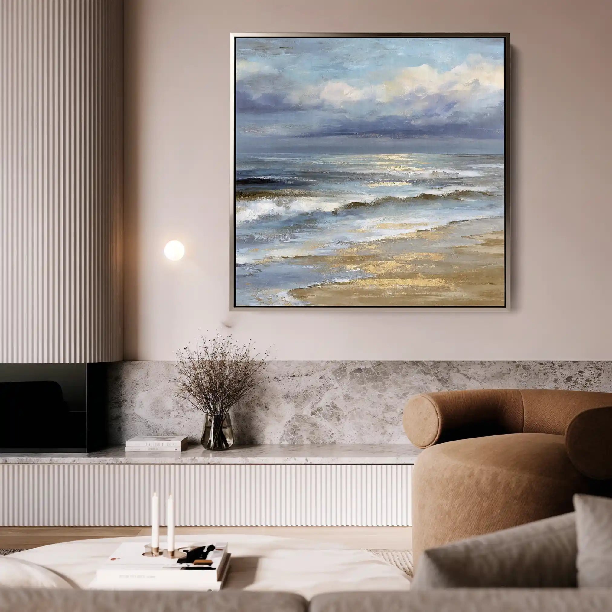 Abstract 1399 Canvas Art 60 x 60 cm / Black