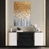 Floral 1399 Canvas Art 18" x 24" / 45 x 60 cm / Black
