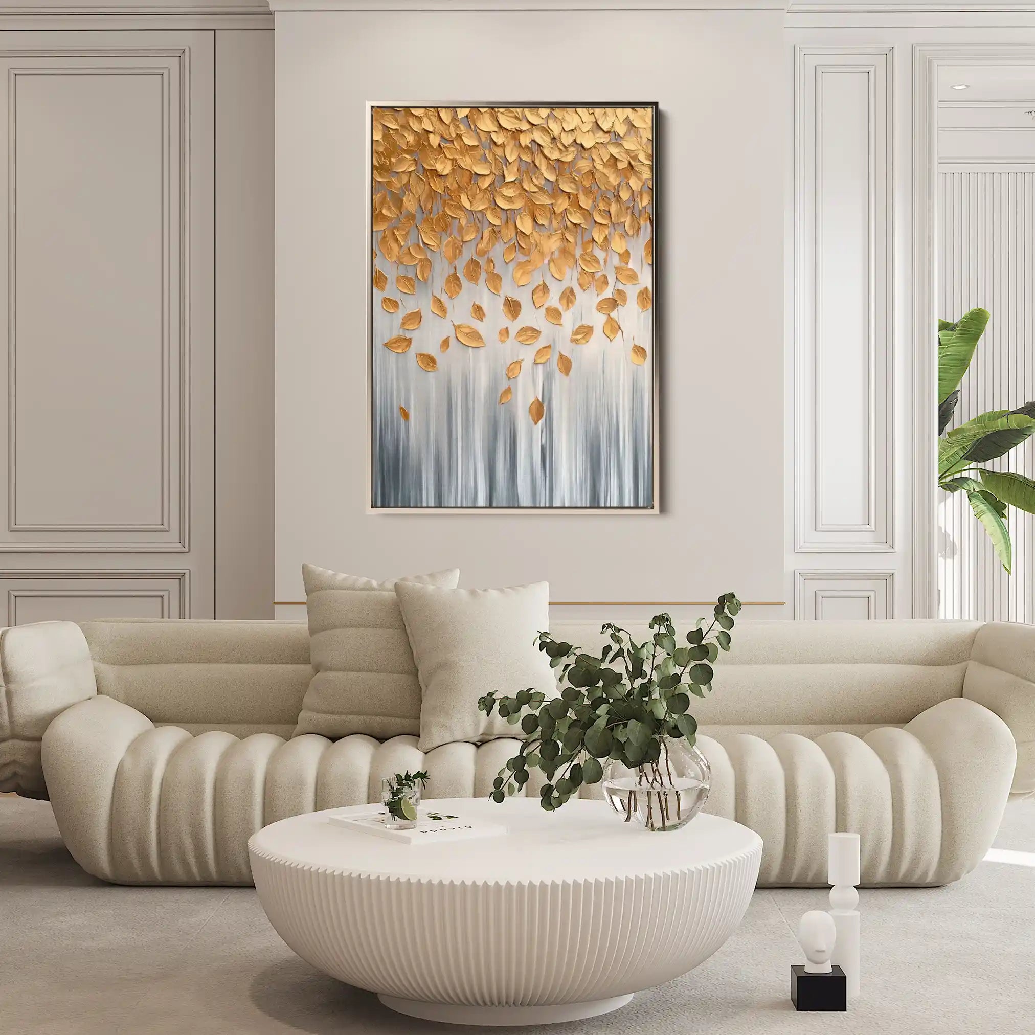 Floral 1399 Canvas Art 60 x 40 cm / Black