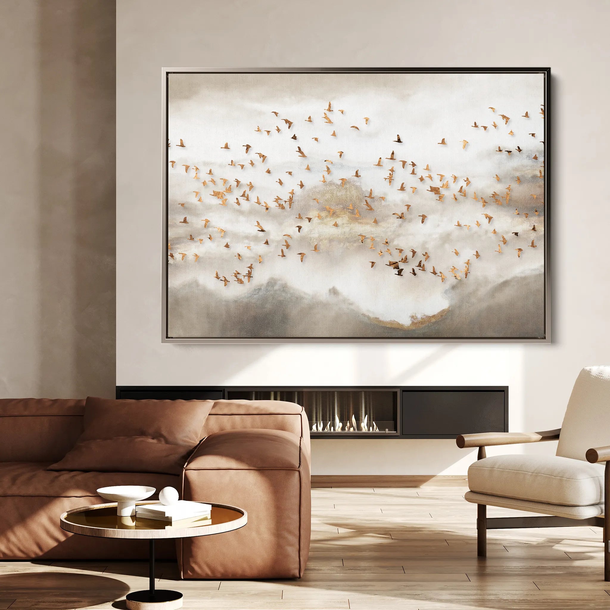 Abstract 140 Canvas Art 18" x 24" / 45 x 60 cm / Black