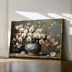 Floral 140 Canvas Art 18" x 24" / 45 x 60 cm / Black