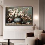 Floral 140 Canvas Art 18" x 24" / 45 x 60 cm / Black