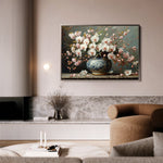 Floral 140 Canvas Art 18" x 24" / 45 x 60 cm / Black