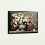 Floral 140 Canvas Art 18" x 24" / 45 x 60 cm / Black