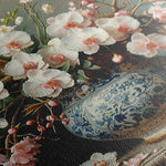 Floral 140 Canvas Art 18" x 24" / 45 x 60 cm / Black