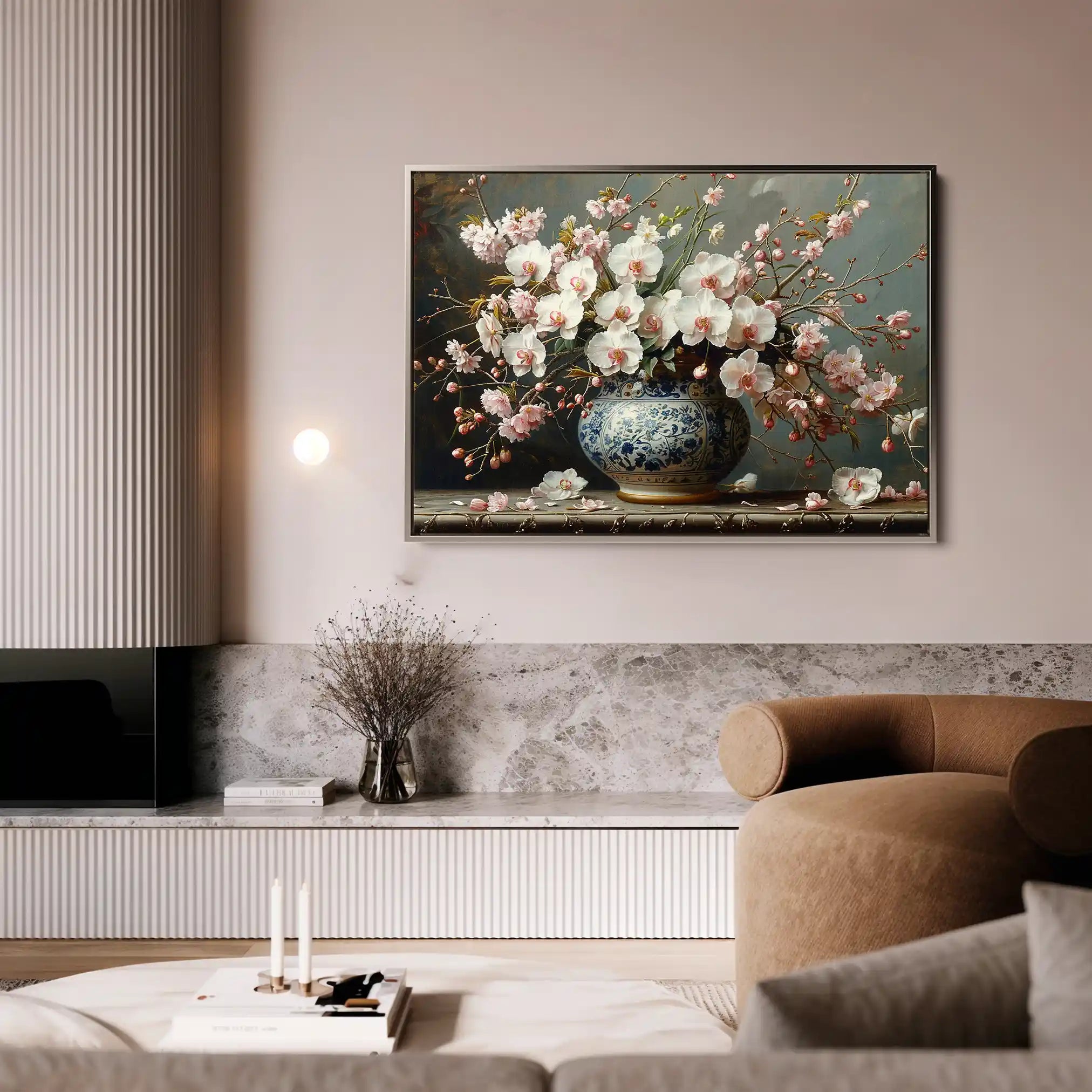 Floral 140 Canvas Art 60 x 40 cm / Black