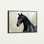 Horses 140 Canvas Art 60 x 40 cm / Black