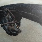 Horses 140 Canvas Art 60 x 40 cm / Black