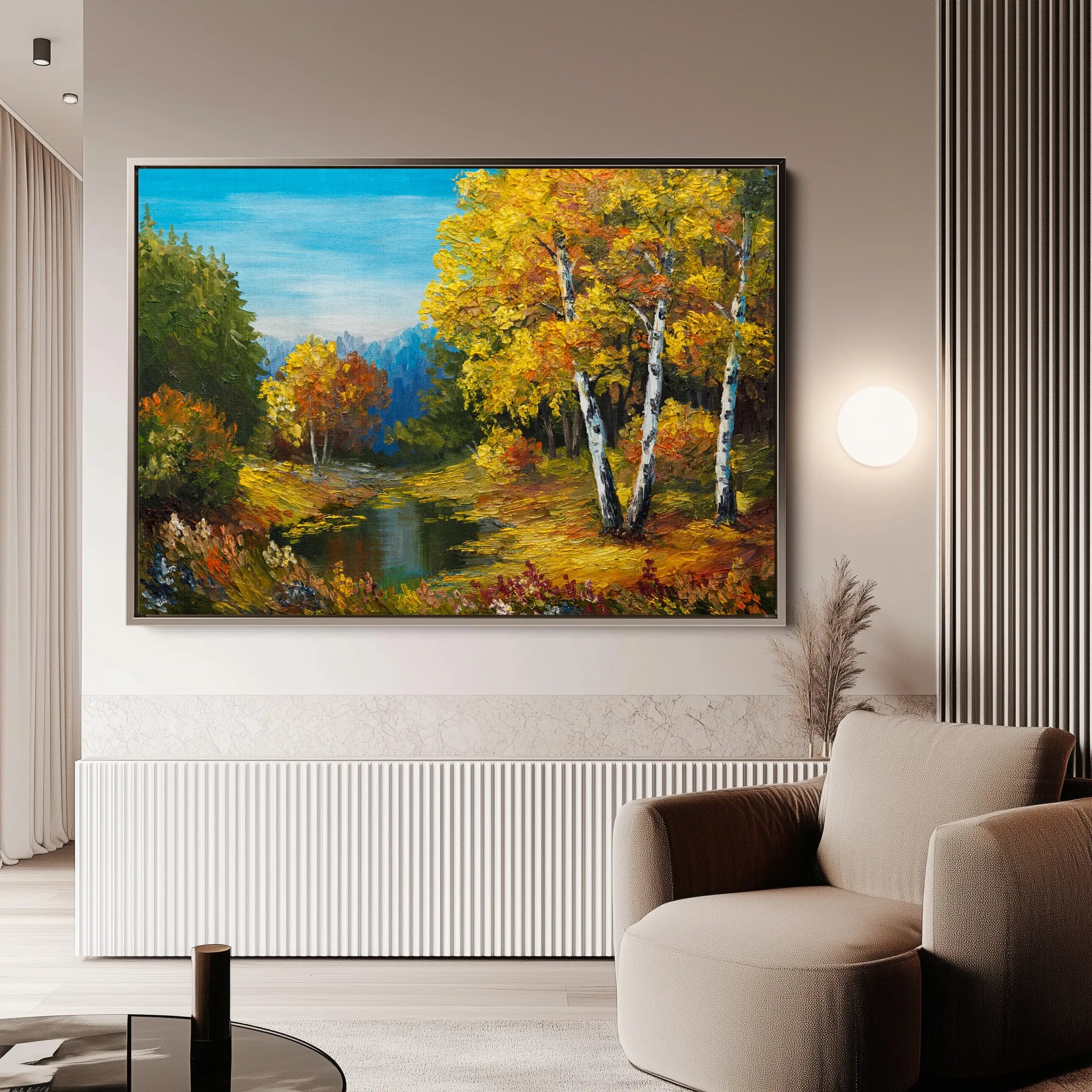 Landscape 140 Canvas Art 18" x 24" / 45 x 60 cm / Black
