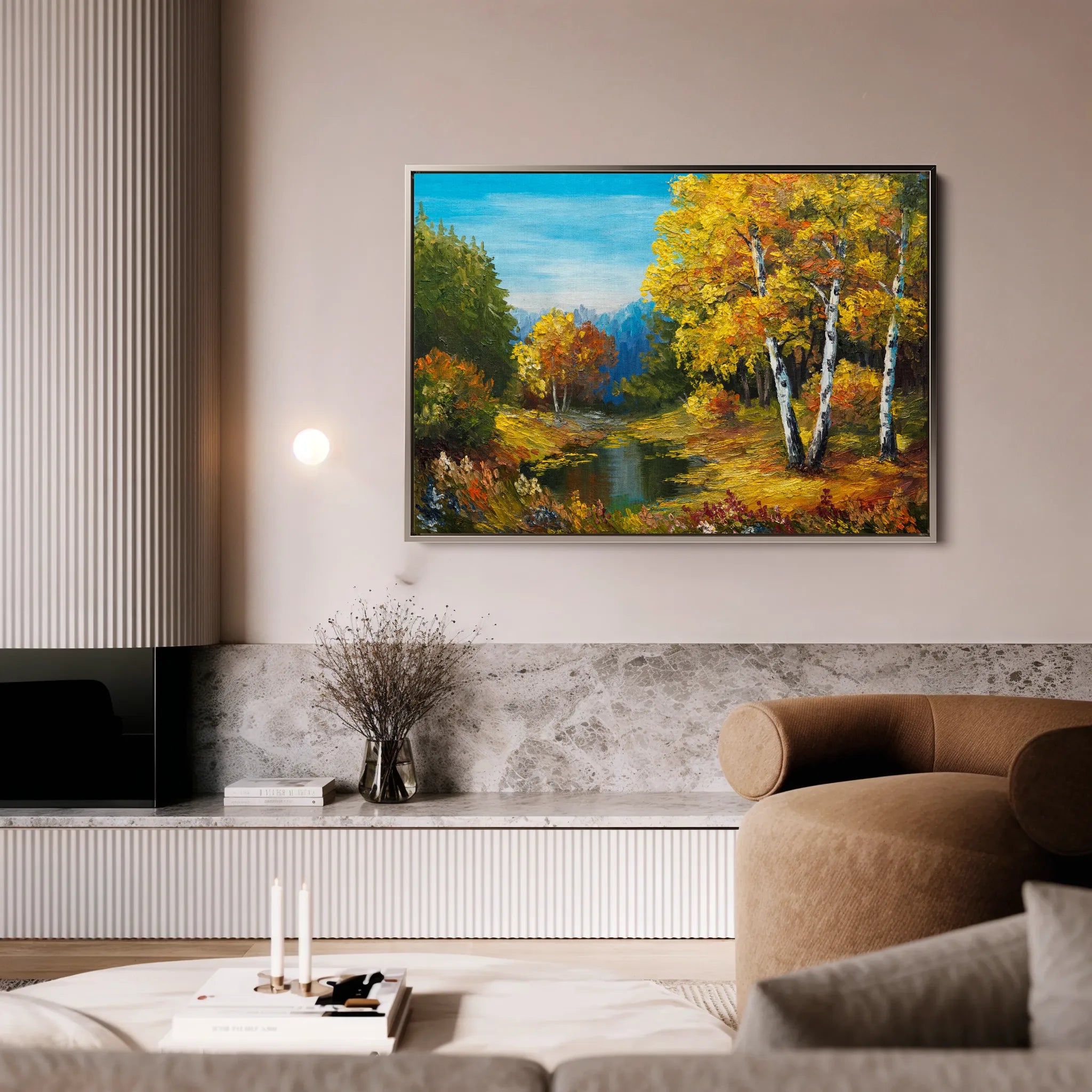 Landscape 140 Canvas Art 18" x 24" / 45 x 60 cm / Black