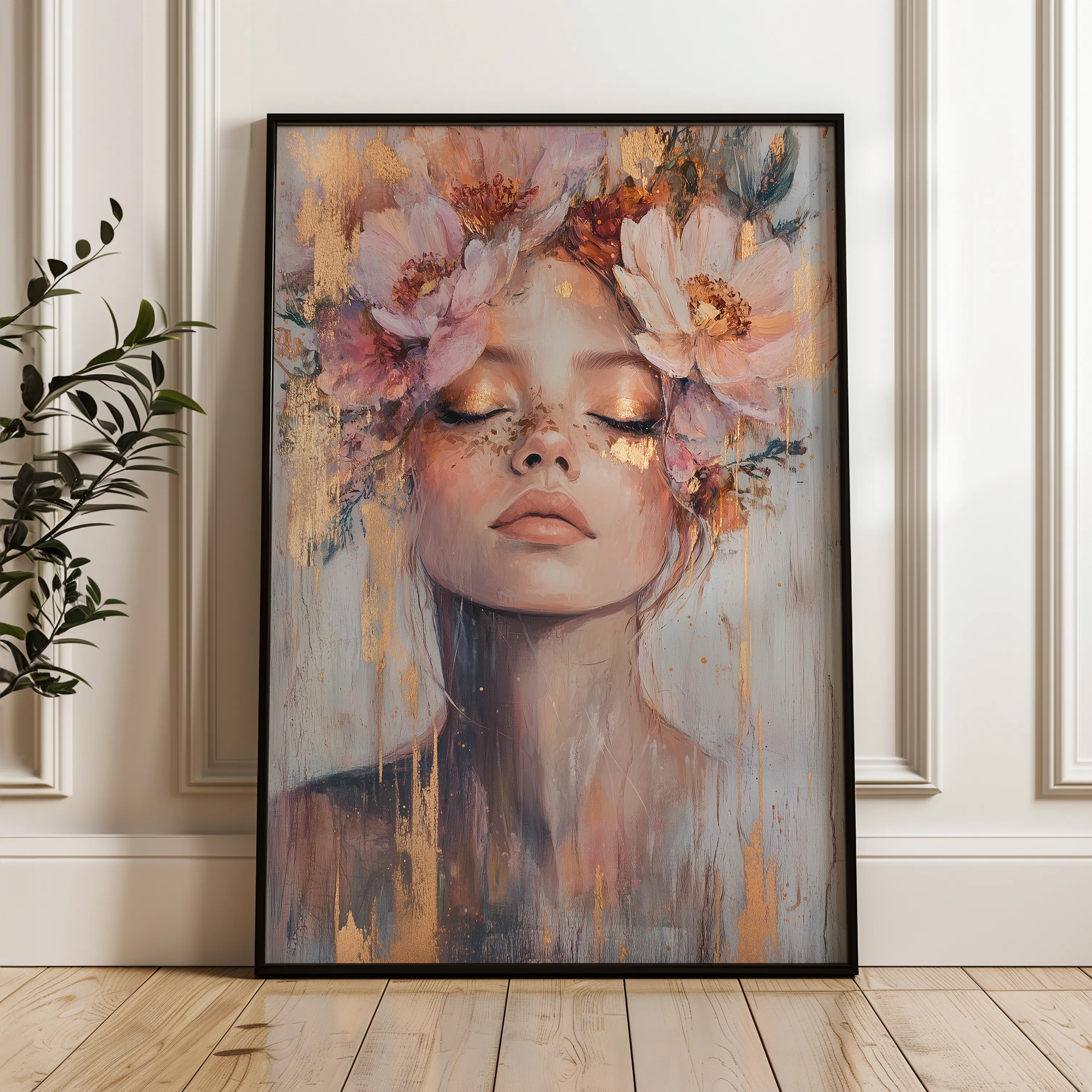 Portrait 140 Canvas Art 18" x 24" / 45 x 60 cm / Black