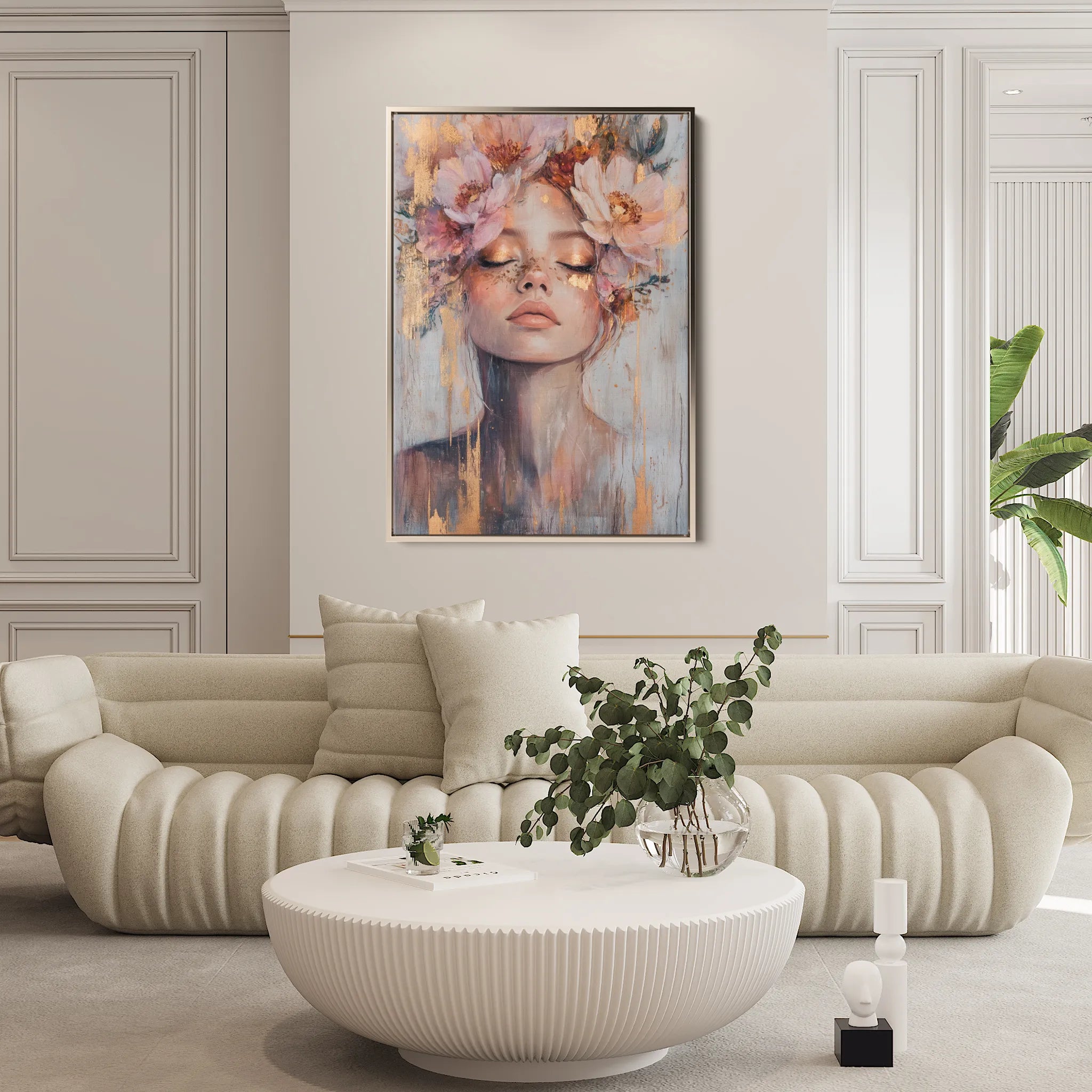 Portrait 140 Canvas Art 18" x 24" / 45 x 60 cm / Black