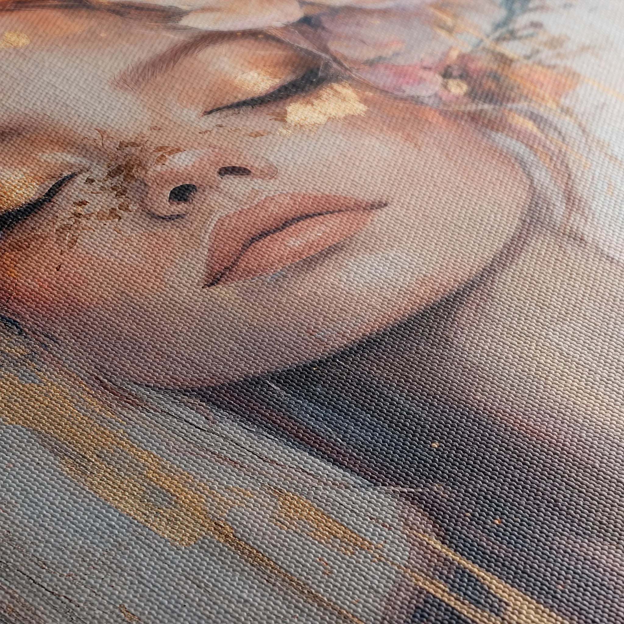 Portrait 140 Canvas Art 18" x 24" / 45 x 60 cm / Black