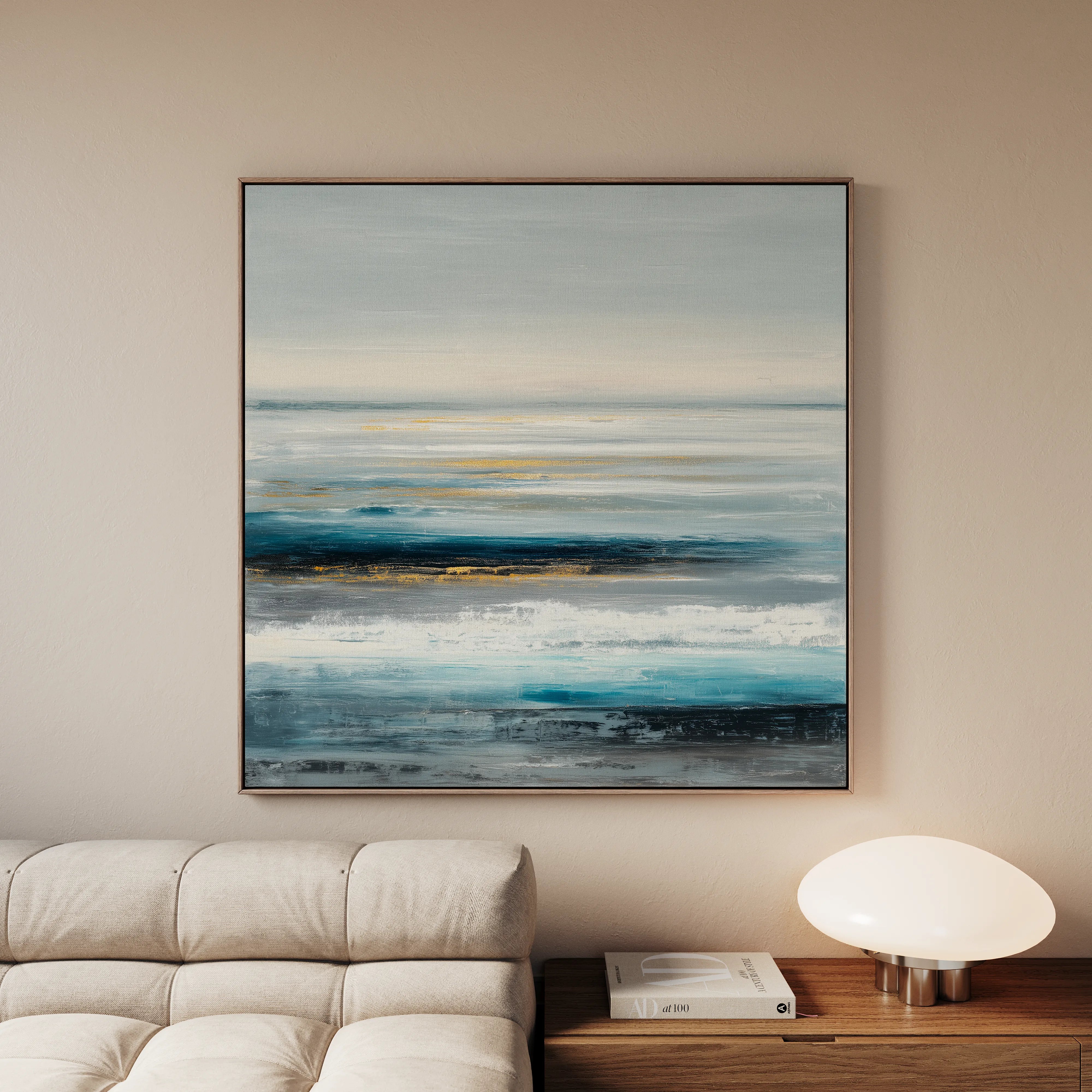 Abstract 1400 Canvas Art 16" x 16" / 40 x 40 cm / Black