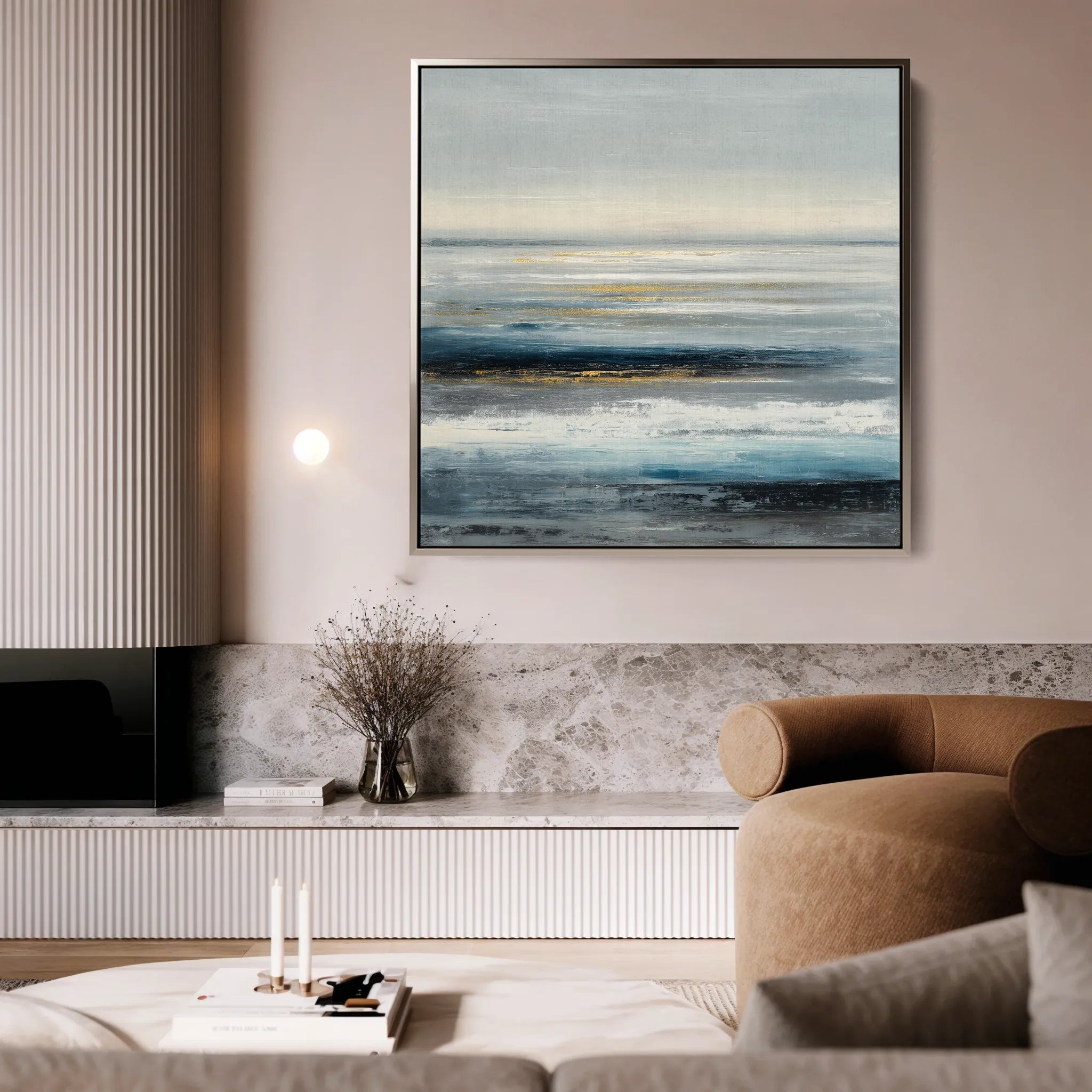 Abstract 1400 Canvas Art 16" x 16" / 40 x 40 cm / Black